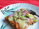 Bread pizza - stove top pizza recipe