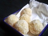 Instant Coconut Ladoo - Condensed Milk Laddo - Ladoo Recipes - 3 Ingredients Ladoo