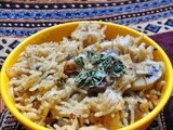 Mushroom Pulao recipe - how to make mushroom pulao?- Mushroom recipes