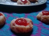 Strawberry Thumprint Cookies  | Eggless Cookies