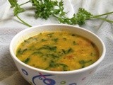 Vendayakeerai sambhar,methi leaves sambhar ,how to make methi sambhar recipe,how to make vendayakeerai sambhar