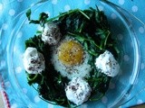 Baked Eggs w Spinach & Labneh (Ottolenghi style)