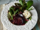 Best Crop of the Season: Herb Salad w Chevre & Beef Carpaccio