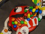 Gravity cake m&m's