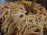 Spaghettis à la carbonara