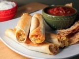 Creamy Corn and Pepper Taquitos