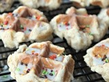Waffle Iron Sugar Cookies with Vanilla Bean Glaze