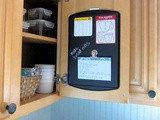 How to Make a Hideaway Magnetic Recipe Board for the Inside of Your Kitchen Cupboards