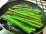 Asparagus with Chardonnay in an rv