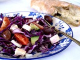 A simple cabbage greek salad + alain passard  = veggie perfection
