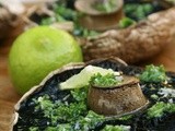 Mushroom steak with lime + parsley gremolata