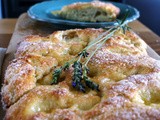 Sweet lavender flatbread with buttery-caramel-wells