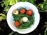 Warm bean salad with olive oil + lemon + parsley