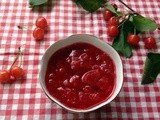 Sour cherry compote