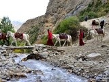 Eating dal bhat in Mustang, the country of Tashi, a young buddhist monk