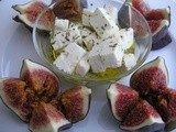 Frightening figs?  ......Fresh figs with feta cheese
