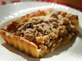 Rhubarb crumble tart