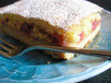 Rhubarb-strawberry cake