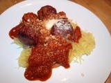 Spaghetti squash and meatballs