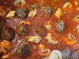 Tortellini and meatball soup