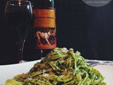 Arugula, Anchovies & Spinach Pesto with Fettuccine