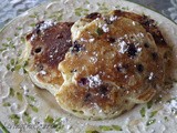 ~ Blueberry and Basil Pancakes with Ginger and Lemon Zest Syrup ~