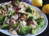 Broccoli and Tuna Fettuccine