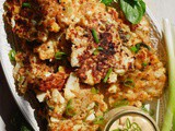 Cauliflower Fritters with Wasabi Mayo