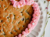 Chocolate Chip Cookie Heart Cake