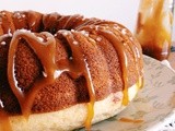 Classic Vanilla Bundt Cake with a Salted Caramel Drizzle