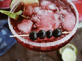 Cosmopolitan Slushies and Blueberry Goat Cheese Crostini