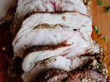 Garlic and Herb Stuffed Rib End Pork Roast