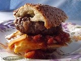 Hamburgers with Fresh Tomato and Onion Relish