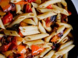 Penne with Roasted Peppers and Tomatoes