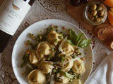 Pesto Tortellini with Summer Peas and Pine Nuts featuring Yarden Wines