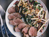 Roasted Garlic & Cracked Black Pepper Fresh Pork Tenderloin with Fennel & Arugula Salad