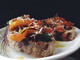 Roasted Peppers & Eggplant Crostini