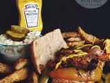 Sausage and Peppers Submarine with Steak Fries featuring Heinz Yellow Mustard®