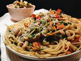 Sautéed Veggies with Linguine