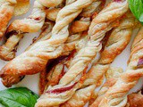Super Easy Salami and Cheese Puff Pastry Twists