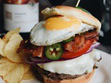 Ultimate Summer Cheeseburger featuring Yarden Wines