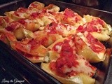 “Unique” Stuffed Shells and Tomato Sauce