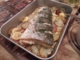 A little ditty about a new house, being too busy to blog and a herby salmon traybake - Whole Roasted Salmon with Herbs and Lemon