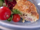 Definitely a light bite! Leek, Bacon and Cheese Crustless Quiche