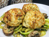 Air Fryer Cheese Stuffed Chicken Meatballs