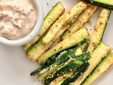 Air Fryer Spicy Zucchini Sticks using the Mealthy CrispLid