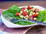 Chickpea Tomato Salad with Honey Lime Dressing #cic