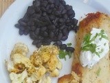 Easy Weeknight Dinner – Chicken Tamales, Beans and Roasted Cauliflower