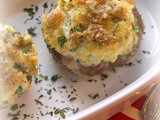 Holiday Crab & Cream Cheese Stuffed Mushrooms Appetizer #NaturallyCheesy #ad