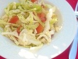 Lime and Garlic Cabbage Tomato Salad